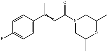 (2Z)-1-(2,6-dimethylmorpholin-4-yl)-3-(4-fluorophenyl)but-2-en-1-one Structure