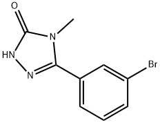 3-(3-溴苯基)-4-甲基-4,5-二氢-1H-1,2,4-三唑-5-酮,866153-07-3,结构式