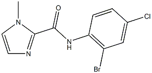 N-(2-bromo-4-chlorophenyl)-1-methyl-1H-imidazole-2-carboxamide,,结构式