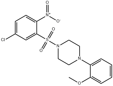 1-(5-chloro-2-nitrobenzenesulfonyl)-4-(2-methoxyphenyl)piperazine Structure