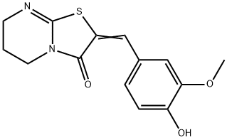 (2Z)-2-[(4-hydroxy-3-methoxyphenyl)methylidene]-2H,3H,5H,6H,7H-[1,3]thiazolo[3,2-a]pyrimidin-3-one,866153-38-0,结构式