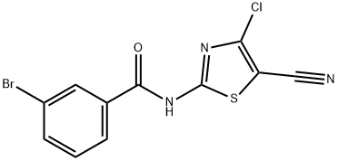 3-bromo-N-(4-chloro-5-cyano-1,3-thiazol-2-yl)benzamide Structure