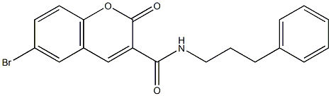 6-bromo-2-oxo-N-(3-phenylpropyl)-2H-chromene-3-carboxamide Structure