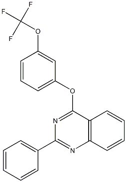 2-phenyl-4-[3-(trifluoromethoxy)phenoxy]quinazoline 化学構造式