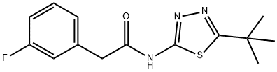 N-[5-(tert-butyl)-1,3,4-thiadiazol-2-yl]-2-(3-fluorophenyl)acetamide,866155-42-2,结构式