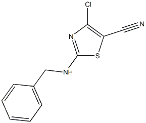 2-(benzylamino)-4-chloro-1,3-thiazole-5-carbonitrile,,结构式