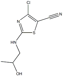 4-chloro-2-[(2-hydroxypropyl)amino]-1,3-thiazole-5-carbonitrile|