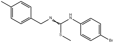 (Z)-N'-(4-bromophenyl)-N-[(4-methylphenyl)methyl](methylsulfanyl)methanimidamide 化学構造式