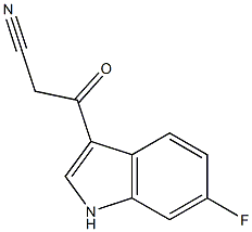 3-(6-fluoro-1H-indol-3-yl)-3-oxopropanenitrile 结构式