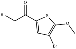 2-溴-1-(4-溴-5-甲氧基噻吩-2-基)乙烷-1-酮, 882748-05-2, 结构式