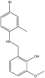 2-{[(4-bromo-2-methylphenyl)amino]methyl}-6-methoxyphenol,,结构式