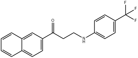 1-(naphthalen-2-yl)-3-{[4-(trifluoromethyl)phenyl]amino}propan-1-one Structure