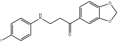 1-(2H-1,3-benzodioxol-5-yl)-3-[(4-iodophenyl)amino]propan-1-one Struktur