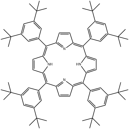 meso-tetra-(3,5-di-t-butylphenyl)porphine 化学構造式