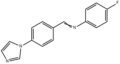 (1E)-N-(4-fluorophenyl)-1-[4-(1H-imidazol-1-yl)phenyl]methanimine Structure