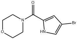 4-[(4-ブロモ-1H-ピロール-2-イル)カルボニル]モルホリン 化学構造式