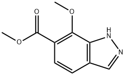 7-メトキシ-1H-インダゾール-6-カルボン酸メチル 化学構造式