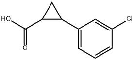 2-(3-chlorophenyl)cyclopropanecarboxylic acid Struktur