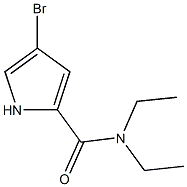 4-bromo-N,N-diethyl-1H-pyrrole-2-carboxamide 化学構造式