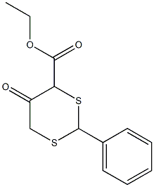 ethyl 5-oxo-2-phenyl-1,3-dithiane-4-carboxylate Structure