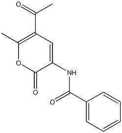 N-(5-Acetyl-6-methyl-2-oxo-2H-pyran-3-yl)benzamide Structure