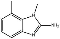1,7-ジメチル-1H-ベンゾ[D]イミダゾール-2-アミン 化学構造式