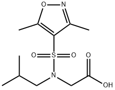 2-(N-Isobutyl-3,5-Dimethylisoxazole-4-Sulfonamido)Acetic Acid Structure