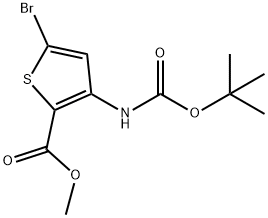 5-BroMo-3-tert-butoxycarbonylaMino-thiophene-2-carboxylicacidMethylester Structure