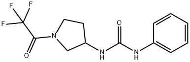 1-Phenyl-3-(1-(2,2,2-Trifluoroacetyl)Pyrrolidin-3-Yl)Urea Structure