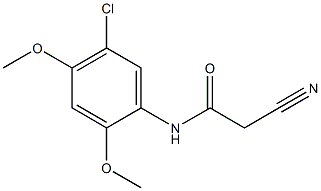N-(5-chloro-2,4-dimethoxyphenyl)-2-cyanoacetamide 化学構造式