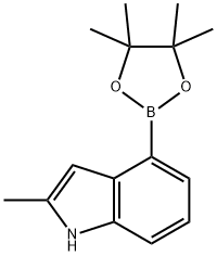 2-methyl-4-(tetramethyl-1,3,2-dioxaborolan-2-yl)-1H-indole Struktur