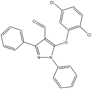 5-(2,5-dichlorophenoxy)-1,3-diphenyl-1H-pyrazole-4-carbaldehyde 结构式