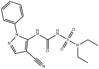 1-(4-cyano-1-phenyl-1H-pyrazol-5-yl)-3-(diethylsulfamoyl)urea 化学構造式