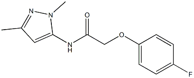 N-(1,3-dimethyl-1H-pyrazol-5-yl)-2-(4-fluorophenoxy)acetamide Struktur