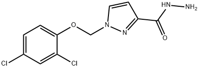 1-[(2,4-dichlorophenoxy)methyl]-1H-pyrazole-3-carbohydrazide Structure
