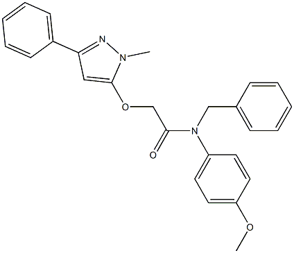  N-benzyl-N-(4-methoxyphenyl)-2-[(1-methyl-3-phenyl-1H-pyrazol-5-yl)oxy]acetamide