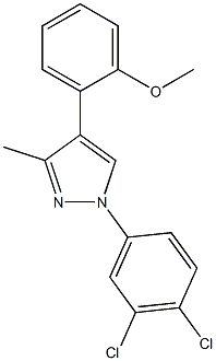 1-(3,4-dichlorophenyl)-4-(2-methoxyphenyl)-3-methyl-1H-pyrazole Structure