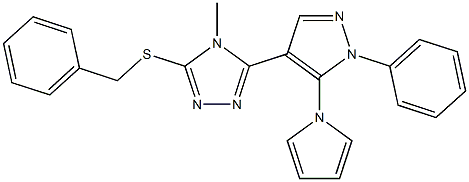 3-(benzylsulfanyl)-4-methyl-5-[1-phenyl-5-(1H-pyrrol-1-yl)-1H-pyrazol-4-yl]-4H-1,2,4-triazole