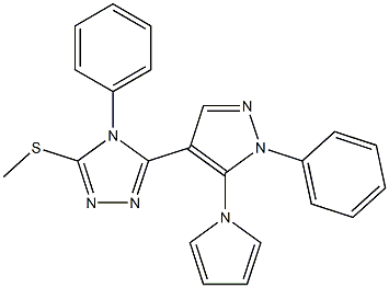 3-(methylsulfanyl)-4-phenyl-5-[1-phenyl-5-(1H-pyrrol-1-yl)-1H-pyrazol-4-yl]-4H-1,2,4-triazole