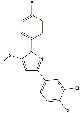 3-(3,4-dichlorophenyl)-1-(4-fluorophenyl)-5-(methylsulfanyl)-1H-pyrazole Struktur