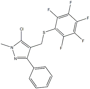 (5-chloro-1-methyl-3-phenyl-1H-pyrazol-4-yl)methyl 2,3,4,5,6-pentafluorophenyl sulfide,,结构式