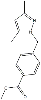 methyl 4-[(3,5-dimethyl-1H-pyrazol-1-yl)methyl]benzoate,,结构式