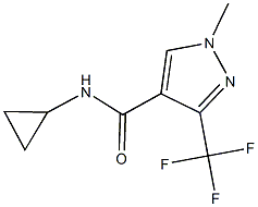 N-cyclopropyl-1-methyl-3-(trifluoromethyl)-1H-pyrazole-4-carboxamide,,结构式