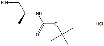 (S)-2-N-BOC-プロパン-1,2-ジアミン塩酸塩 化学構造式