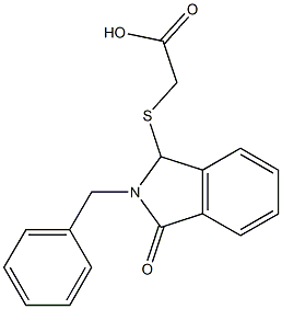 2-[(2-benzyl-3-oxo-2,3-dihydro-1H-isoindol-1-yl)sulfanyl]acetic acid Structure