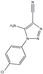 5-amino-1-(4-chlorophenyl)-1H-1,2,3-triazole-4-carbonitrile,,结构式