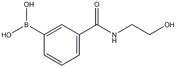 3-[(2-Hydroxyethyl)carbamoyl]benzeneboronic acid,,结构式