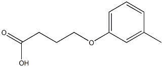 4-(3-methylphenoxy)butanoic acid Struktur