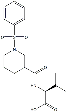 (2S)-2-{[1-(benzenesulfonyl)piperidin-3-yl]formamido}-3-methylbutanoic acid Structure