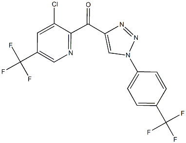 [3-chloro-5-(trifluoromethyl)-2-pyridinyl]{1-[4-(trifluoromethyl)phenyl]-1H-1,2,3-triazol-4-yl}methanone 化学構造式